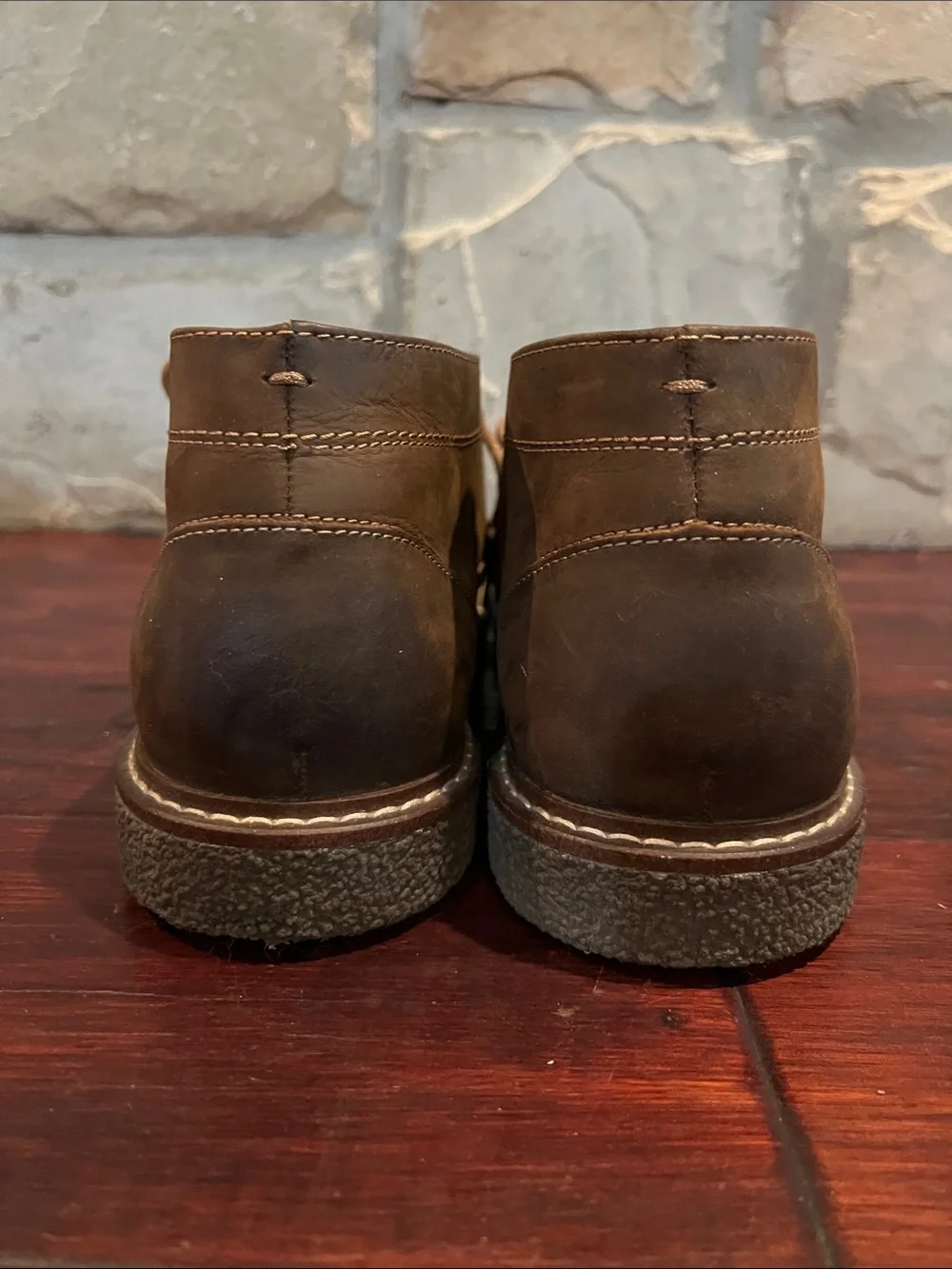 Dockers Men's Brown Leather Chukka Boots - Casual Lace-Up